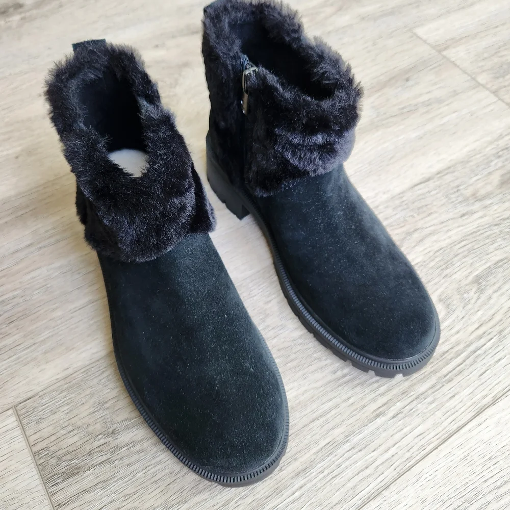 Koolabura by Ugg Berea Fuzz Ankle Boots Womens 7 Faux Fur Winter Nwot - Picture 4 of 13